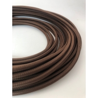 Провод КРУГЛЫЙ в текстильной оплетке 2х2,5 шоколадный "Царский Стиль" RS-18-82